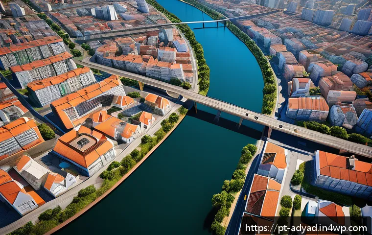 신도시 물 관리 전략 - A modern Brazilian urban neighborhood featuring smart water sensors integrated into the city’s water...